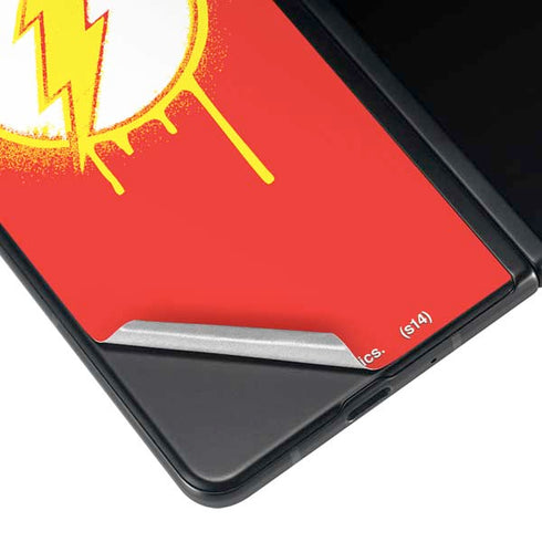 DC Comics The Flash Emblem Drip Galaxy Z Fold4 5G Skin